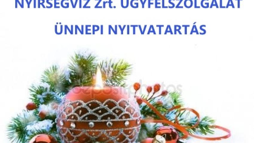 KÖZLEMÉNY Nyitvatartás változásról